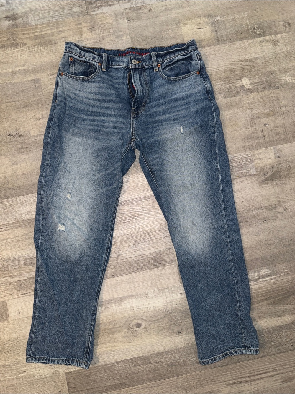 Lucky Brand Relaxed Blue Distressed Jeans